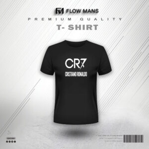 Premium  Cotton T-shirt Black color CR7 Design