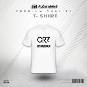 Premium Cotton T-shirt white Color  CR7 Design